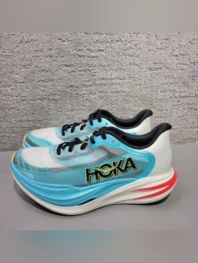 Hoka One One Cielo X1 2.0 Size W8.5 M7.5 Frost Black Athletic Running Sneakers